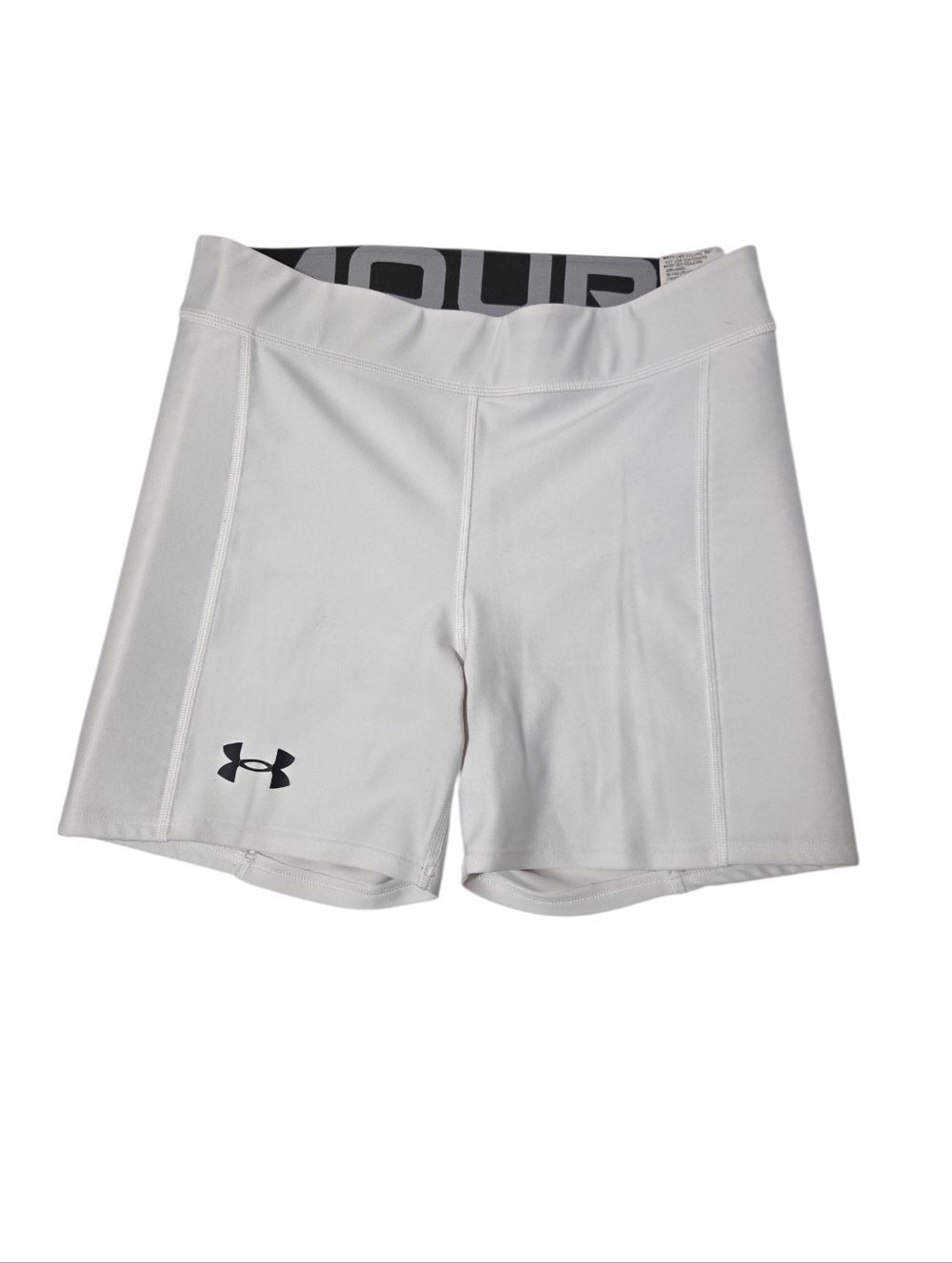 Under Armour Utility Women’s Slider Shorts Athletic Padded Softball White Medium